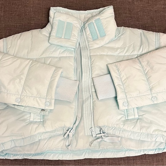 NWOT Free People High Frequency Cropped Puffer Reflection Blue - Size Small - Picture 5 of 8